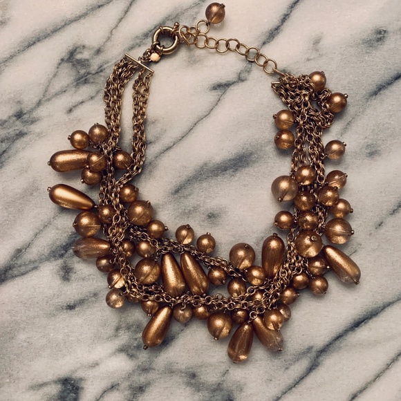 Gold/Bronze tear drop necklace - Picture 2 of 2